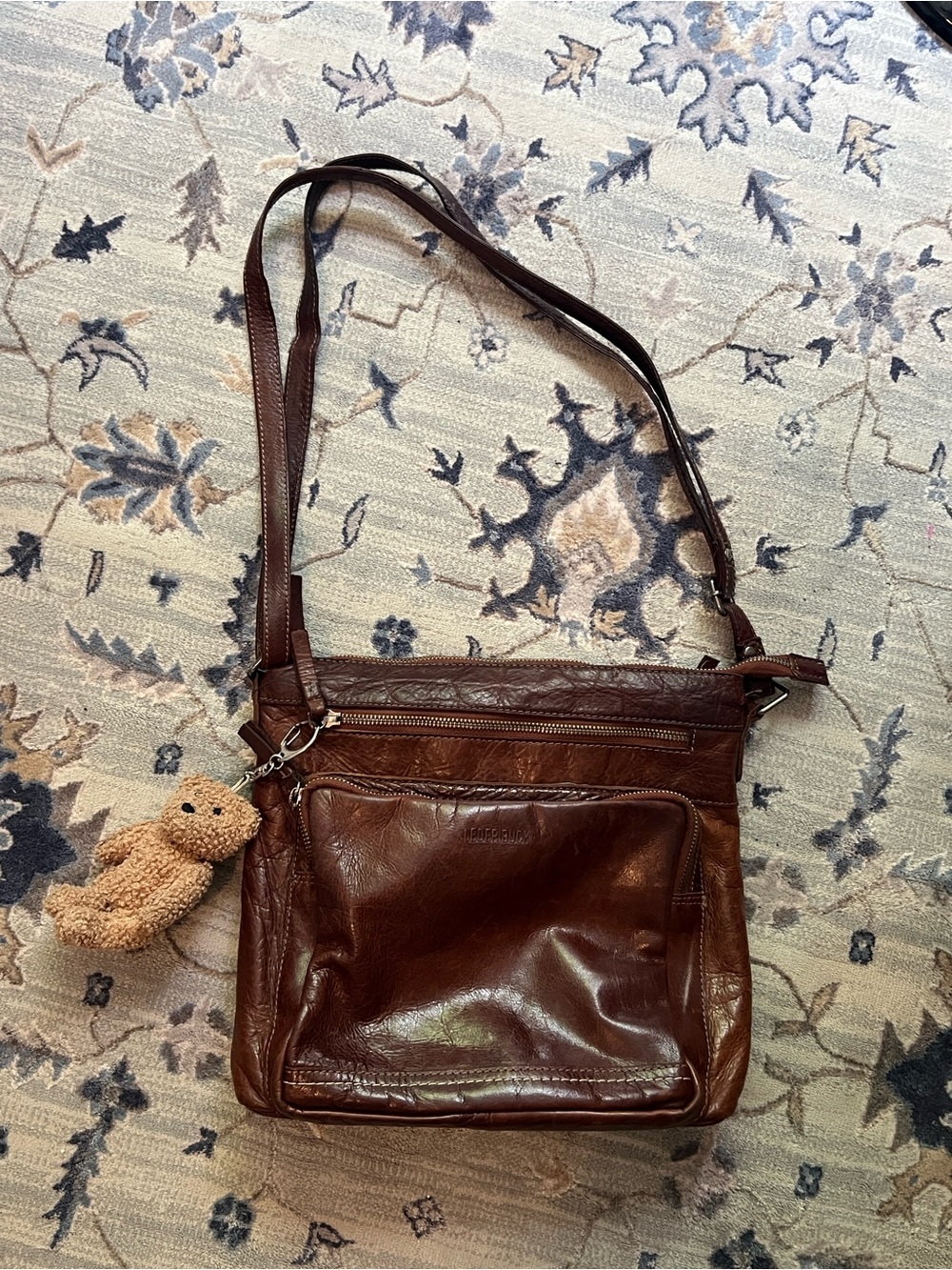 Brown Leather Crossbody Bag by Leder Buck